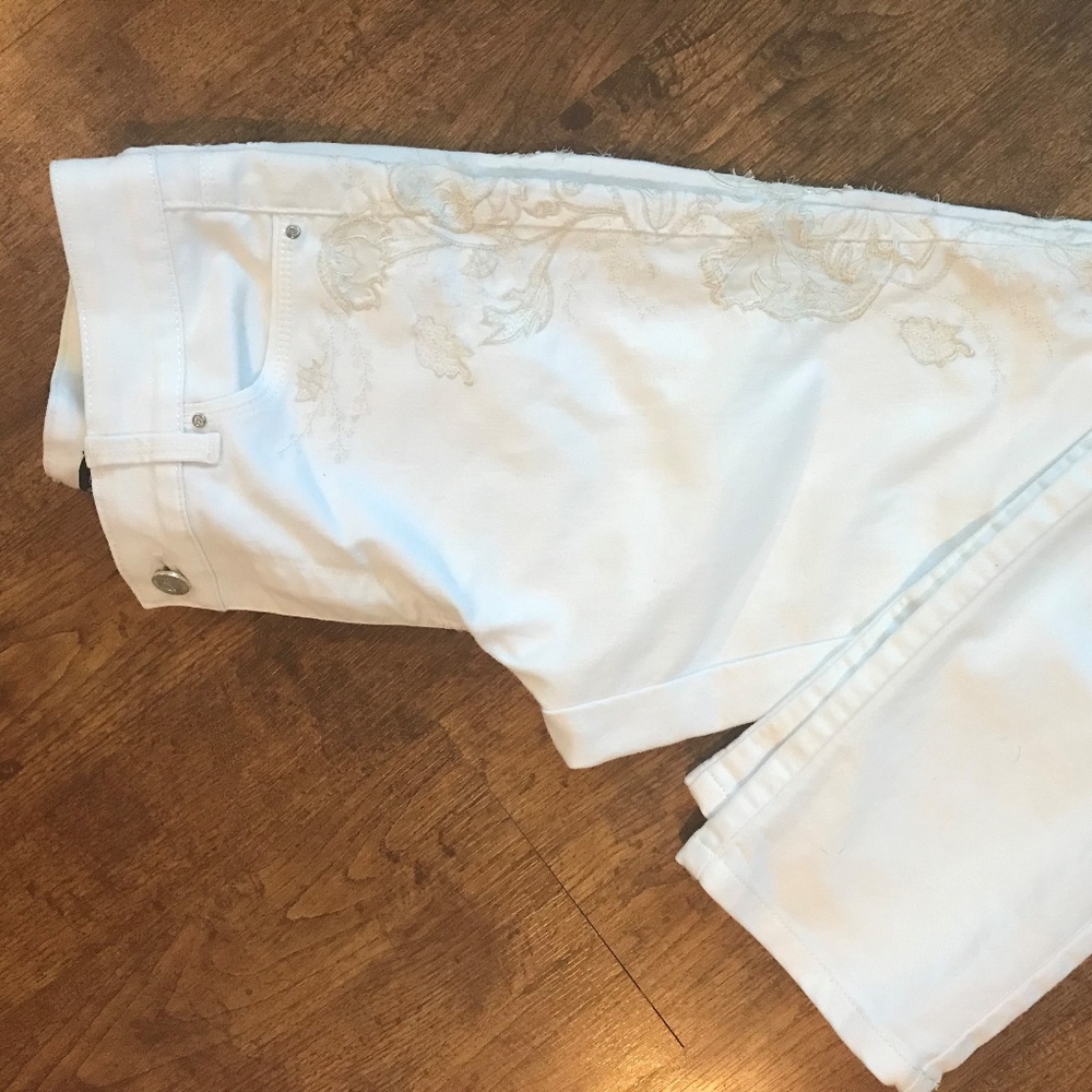 WHBM Embroidered Jeans